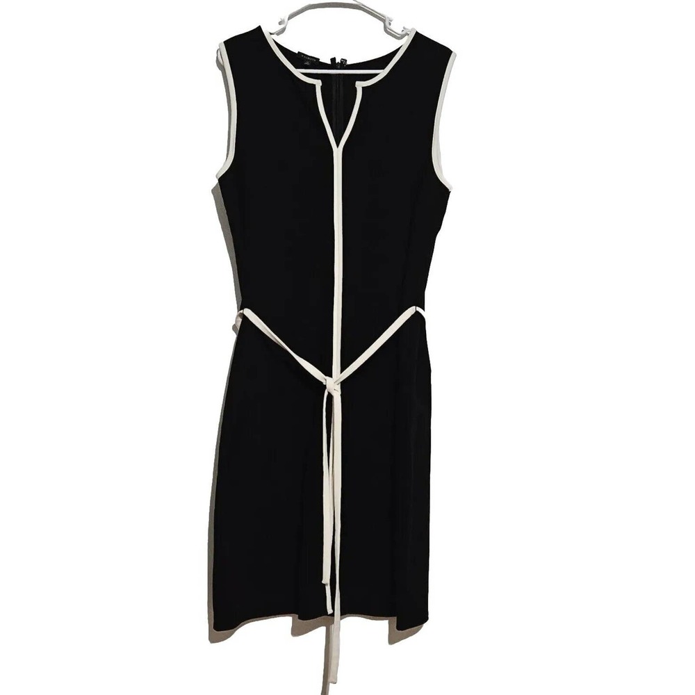 Talbots Black and White Sleeveless Dress